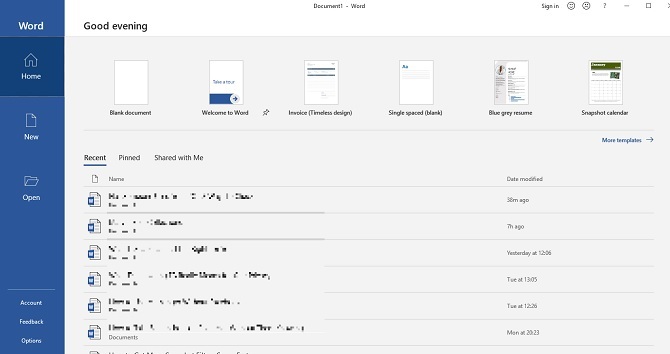 File recenti di Microsoft Office