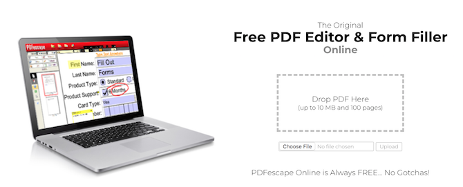 Questo utile sito Web è noto come PDF Escape