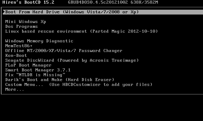 Hiren's Boot CD: il CD di avvio All-In-One per ogni esigenza Menu principale HBCD 670x400