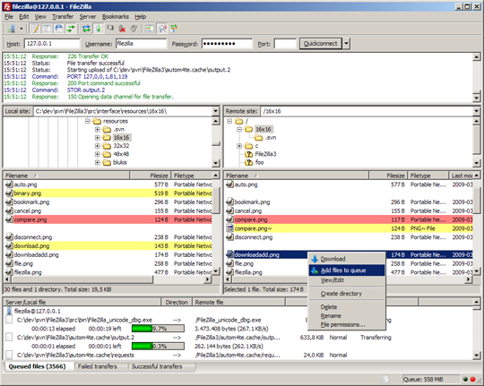 Tutorial di comandi FTP per principianti per Ascii o file binari Trasferimenti filezilla