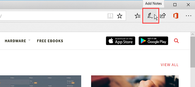 Fai clic su Aggiungi note in Edge