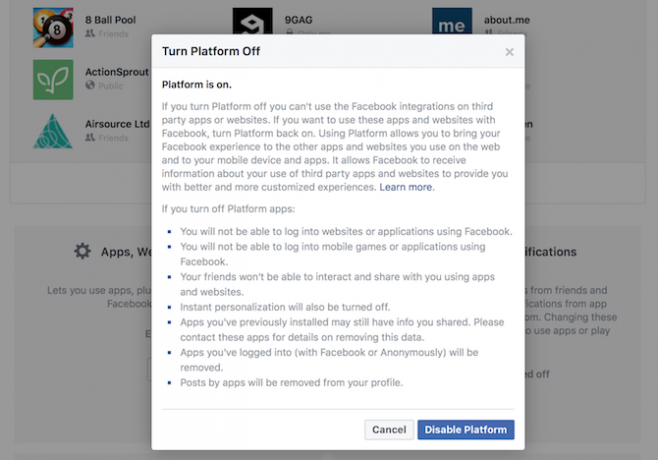 La guida completa alla privacy di Facebook facbeook privacy app platform