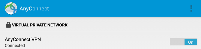 Come connettersi alla VPN di lavoro con il tablet Android Stato AnyConnect su 670x165