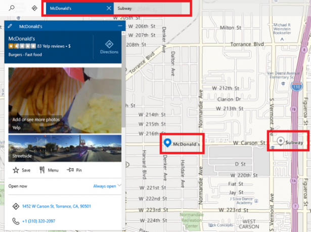 Windows Maps vs. Google Maps: 7 Funzionalità Windows fa meglio microsoft maps risultati a livelli 669x500