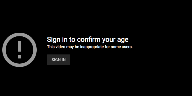 accedi per confermare la tua età su YouTube
