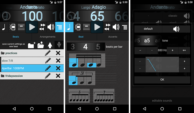 5 app gratuite che ti aiutano a imparare e suonare l'app Android per chitarra metronoma