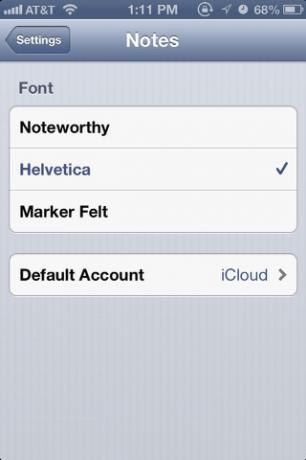 impostazioni di iOS 6