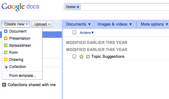 blog di Google Docs