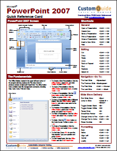 14 Application cheat sheet e poster per programmi popolari powerpointcs