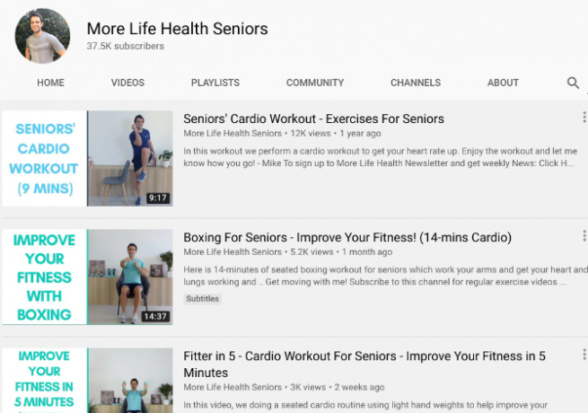 More Life Health Seniors insegna agli anziani come mantenersi in forma e in salute a casa con esercizi cardio in piedi e seduti 