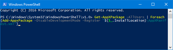 Versione di prova dell'app PowerShell