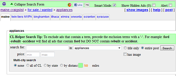 aiutante di ricerca craigslist