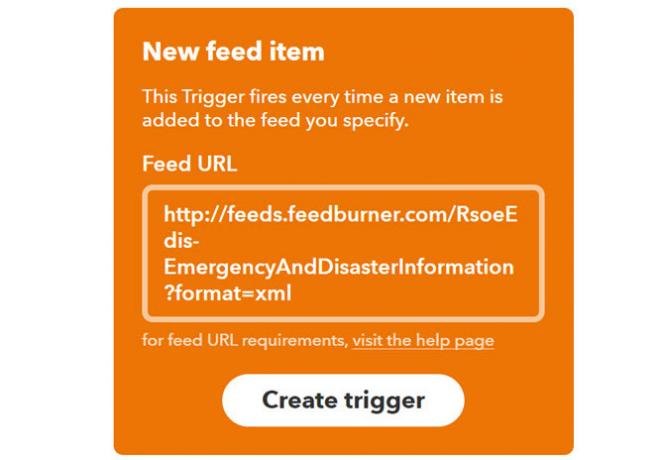 IFTTT Nuovo trigger per feed RSS