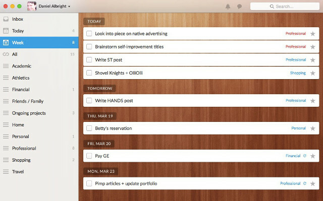 Wunderlist in legno