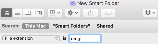 File DMG di Mac Smart Folder