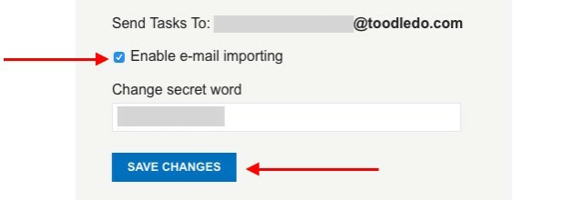 Toodledo-secret-email-address