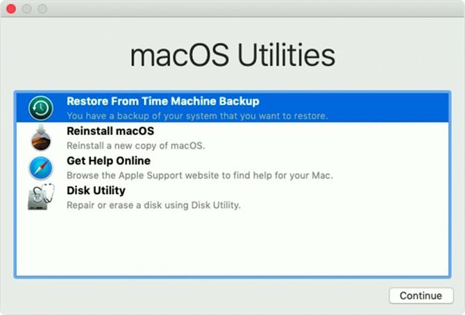 macos downgrade restore da time machine