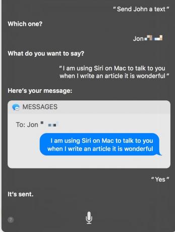 Messaggi Siri Mac