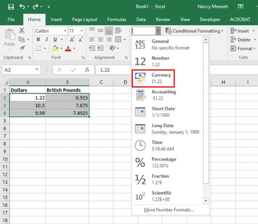 Come utilizzare diversi simboli di valuta in celle specifiche in Excel Valuta 1