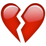 cuore emoticon emoji spezzato il cuore spezzato