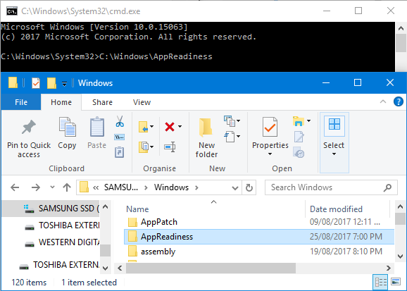 copia del percorso del file del prompt dei comandi