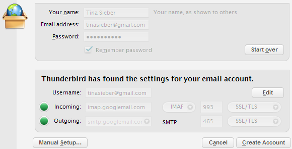 come impostare Mozilla Thunderbird