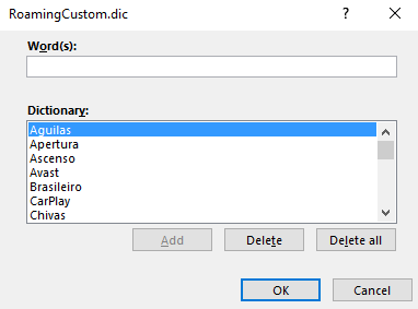 Come eseguire il controllo ortografico e grammaticale in Microsoft Word ms dizionario personalizzato