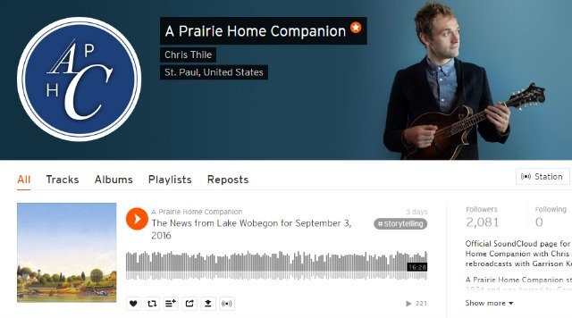 Podcast di Prairie Home Companion su SoundCloud