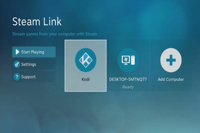 Icona di Kodi dopo l'installazione su Steam Link