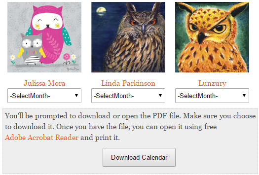 Calendario My My Owl Barn 2015