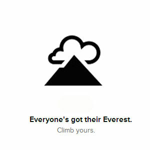 Mantieni gli obiettivi della tua vita in vista abbattendoli in piccoli incrementi sull'Everest [iOS] Everest intro image