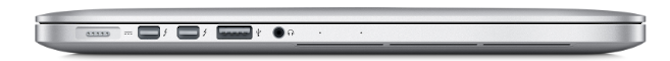 Porte Thunderbolt 2 su un Macbook Pro