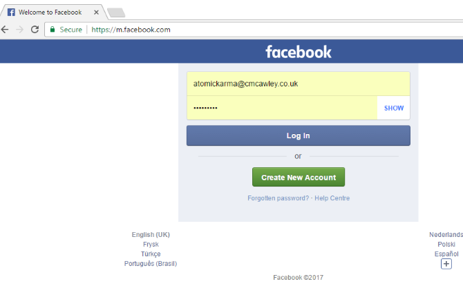 login proxy facebook