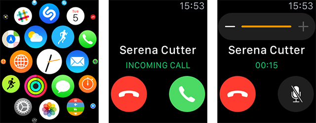 Come eseguire le funzioni comuni di iPhone sul tuo Apple Watch guardare le chiamate2