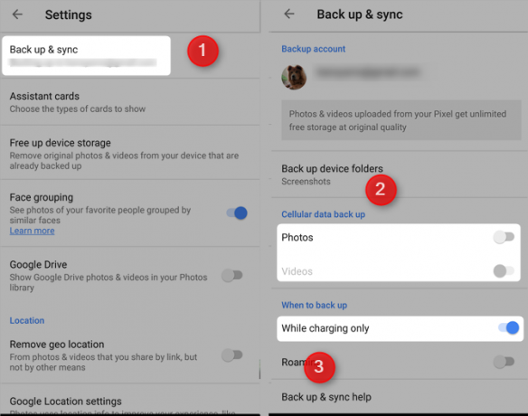 7 Servizi Google gratuiti che ti costano la durata della batteria e la privacy disattiva la sincronizzazione automatica di google photos2