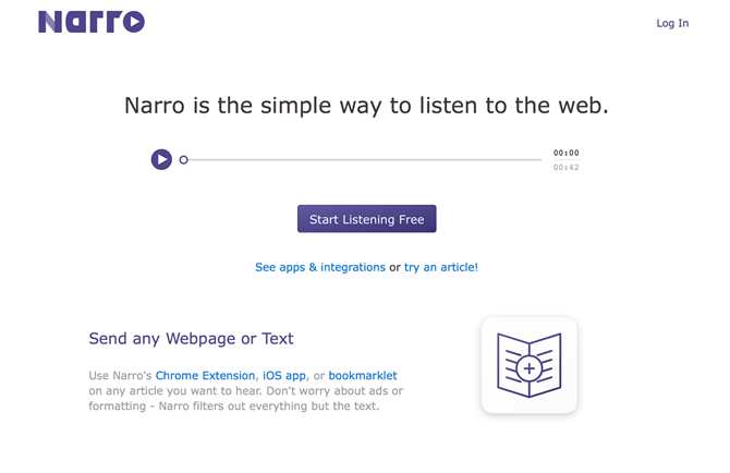 Ascolta il web con Narro