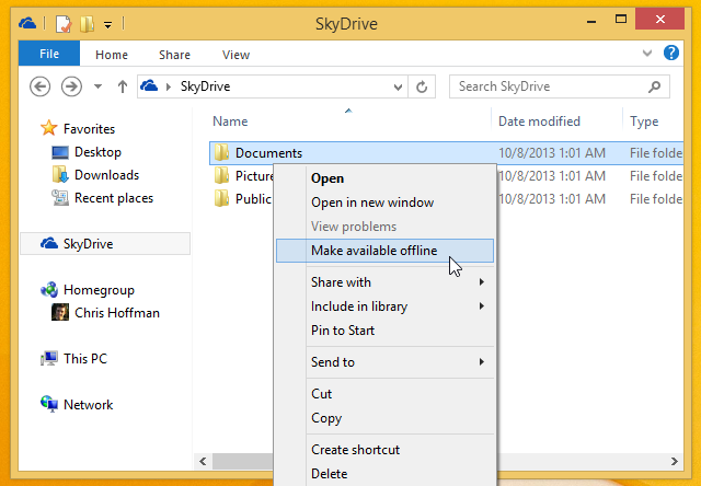 Integrazione SkyDrive di Windows 8