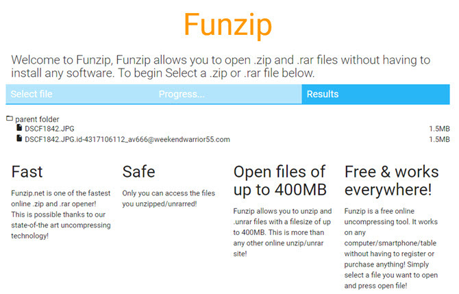 funzip