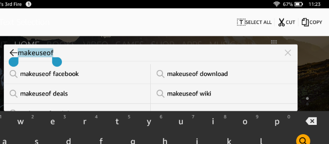 Il tuo manuale non ufficiale di Amazon Fire Tablet per il copypaste della tastiera Android amazonfireguide