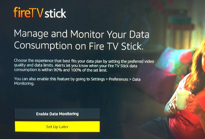 Configurazione di Amazon Fire TV Stick: gestione e monitoraggio del consumo di dati