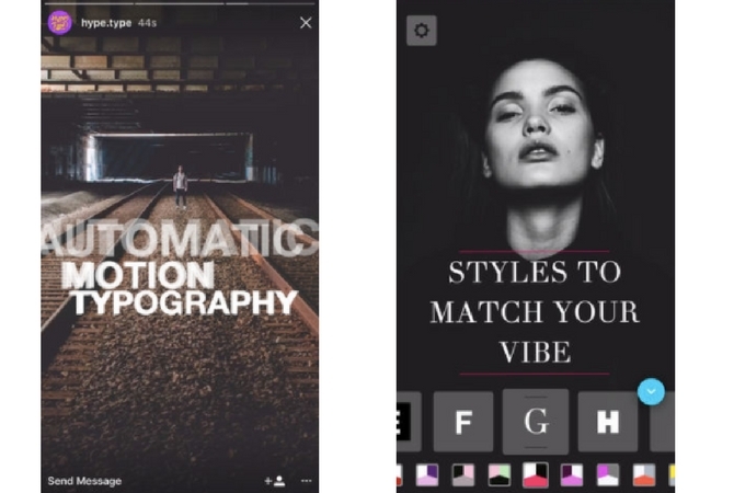 migliorare il tipo di hype di app per storie di Instagram