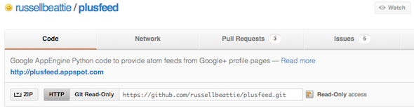 google plus feed rss