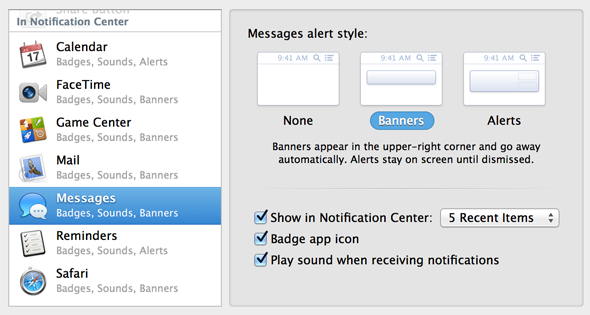 Arrivederci iChat: Introduzione alle notifiche [Mountain Lion] della nuova app Messaggi OS X.