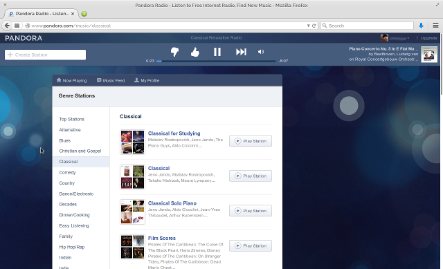 browser internet-radio-pandora