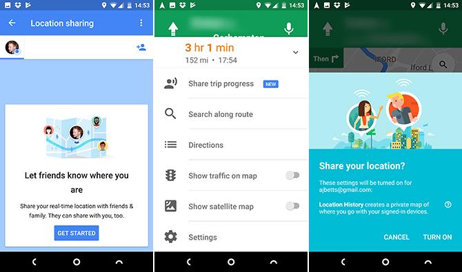 google maps androide condividere avanzamento del viaggio