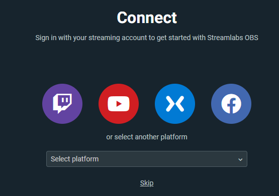 Streamlabs Connect Account