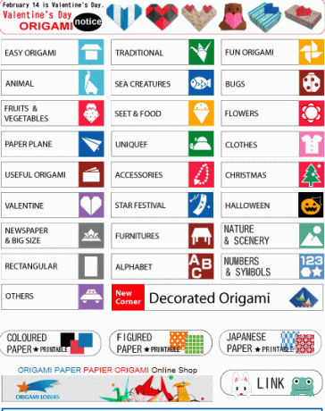 semplici diagrammi di origami