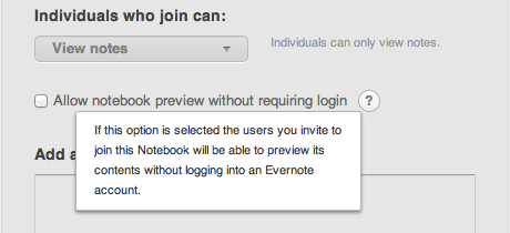 come condividere notebook in evernote