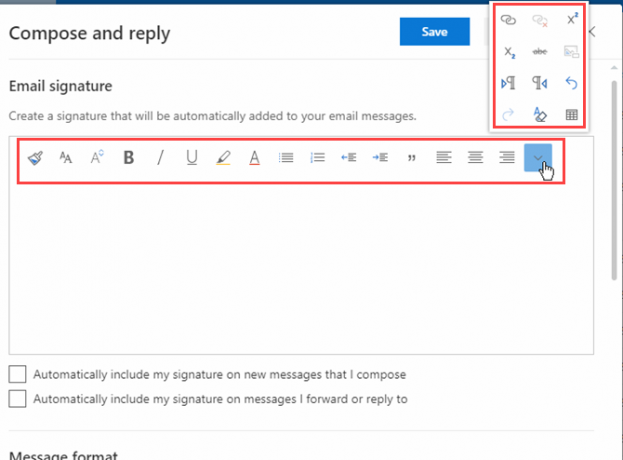 Formatta una firma in Outlook in Office 365