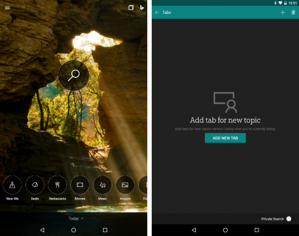 Cerca alternative Android - Bing